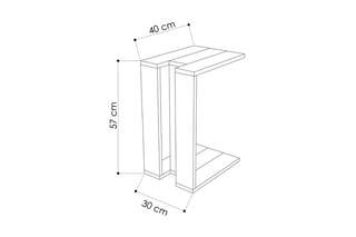 Table d'appoint Muju - 30 x 57 x 40 cm