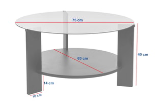Table basse Clara - 75 x 75 x 40 cm
