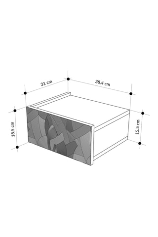 Table de chevet 1 tiroir Onda LED - 18,5 x 38,4 x 31 cm