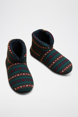 Zapatillas de casa forradas - Azul marino