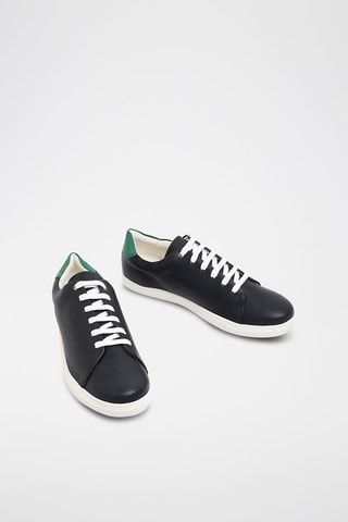 Zapatillas de piel - Azul marino