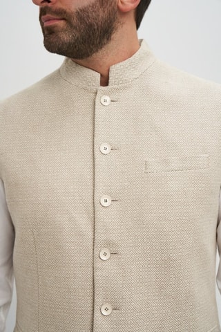 Chaleco de traje de lino - Beige