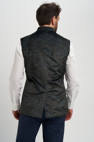 Chaleco de traje - Verde y azul