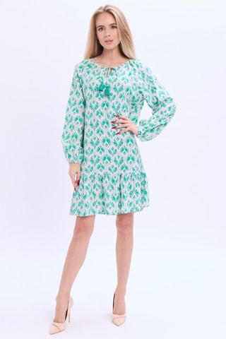 Vestido relaxed de lino - Verde