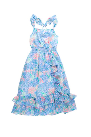 Vestido - Azul y rosa