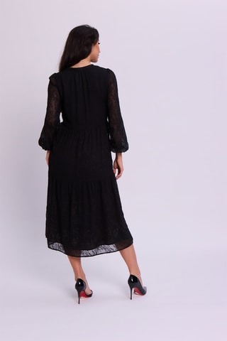 Vestido midi - Negro