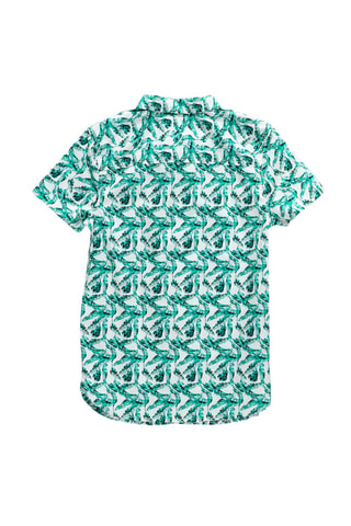 Camisa - Turquesa y blanco
