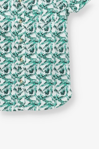 Camisa - Turquesa y blanco