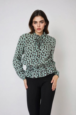 Blusa - Verde y negro