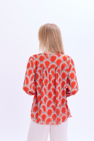Blusa plisada - Naranja