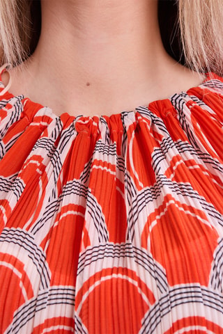 Blusa plisada - Naranja