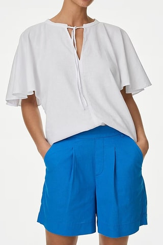 Top de lino - Blanco
