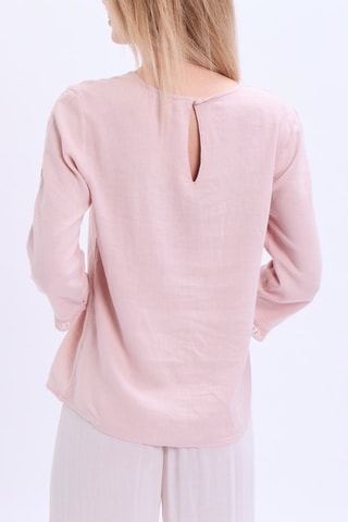 Blusa de lino - Rosa pastel
