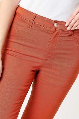 Pantalón pirata de tiro alto - Naranja