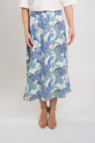Falda midi - Azul