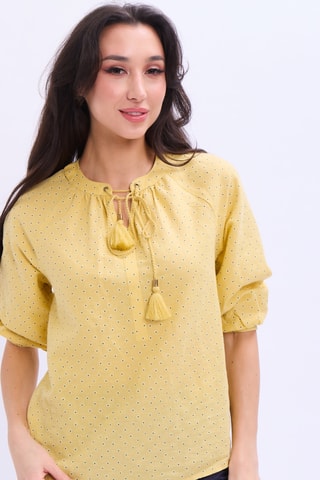 Blusa de lino - Amarillo