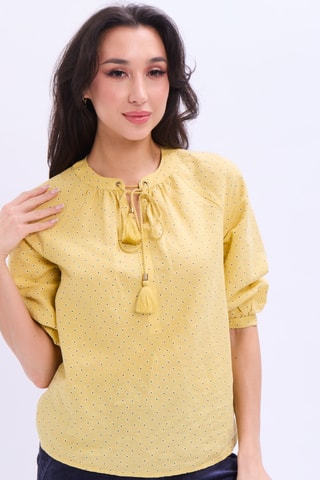 Blusa de lino - Amarillo