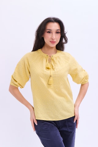 Blusa de lino - Amarillo