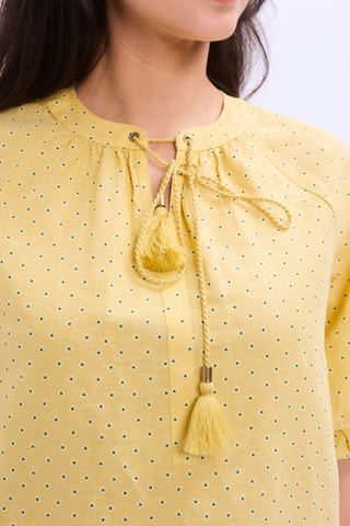 Blusa de lino - Amarillo