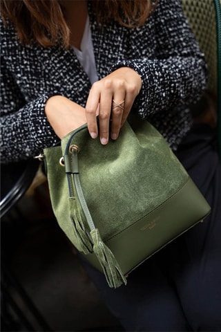 Sac seau en cuir Livy - Vert