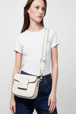 Sac bandoulière en cuir Eliane - Blanc