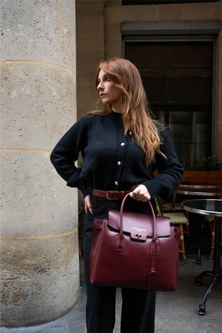 Sac à main en cuir Jane - Violet