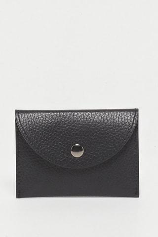Porte-cartes en cuir Alina - Noir