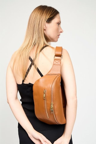 Sac banane en cuir Isla - Marron