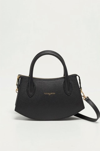 Sac bandoulière en cuir Versailles - Noir