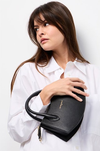 Sac bandoulière en cuir Versailles - Noir