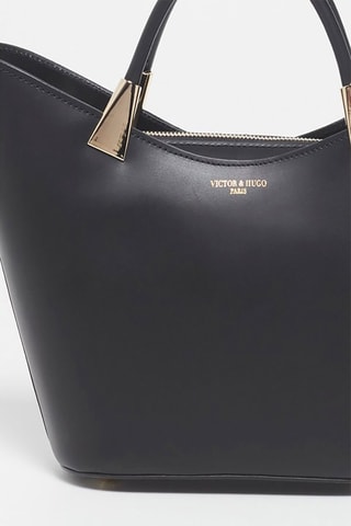 Sac à main en cuir Lety - Noir