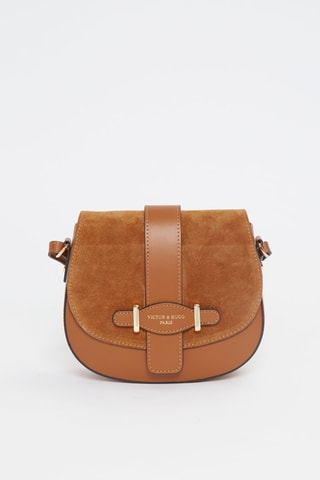 Sac bandoulière en cuir Slelva - Marron