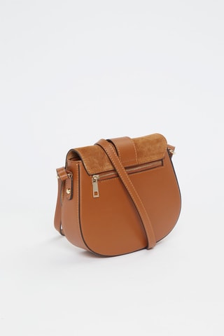 Sac bandoulière en cuir Slelva - Marron