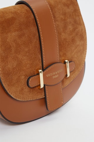 Sac bandoulière en cuir Slelva - Marron