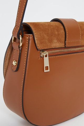Sac bandoulière en cuir Slelva - Marron