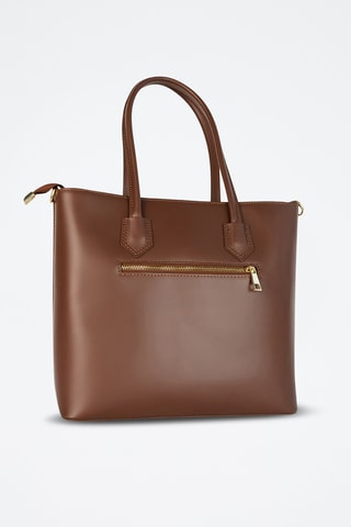 Cabas en cuir Myra - Marron