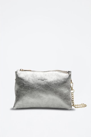 Sac bandoulière en cuir Perla - Argenté