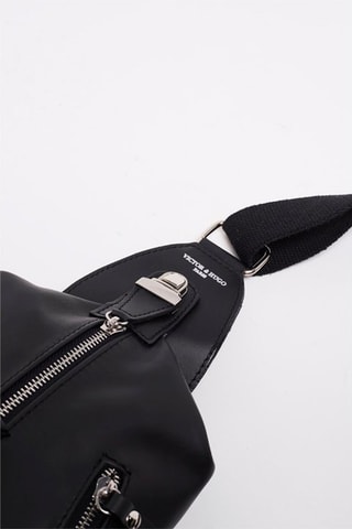 Sac banane en cuir Alex - Noir