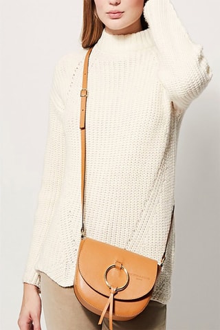 Sac bandoulière en cuir Christian - Marron