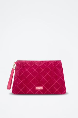 Pochette en cuir Clay - Fuchsia