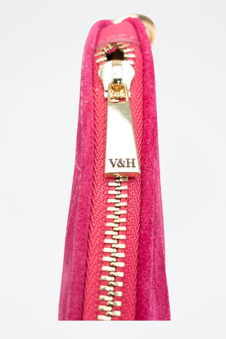 Pochette en cuir Clay - Fuchsia