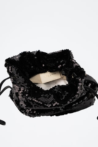 Sac seau en sequins Neza - Noir