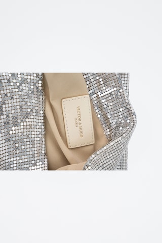 Sac porté épaule en sequins Vika - Argenté