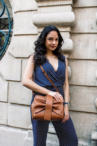 Sac à main en cuir Alix - Marron