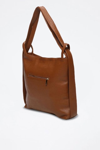 Cabas en cuir Teva - Marron