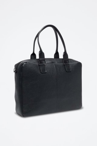 Porte-documents en cuir Sandro - Noir - Noir