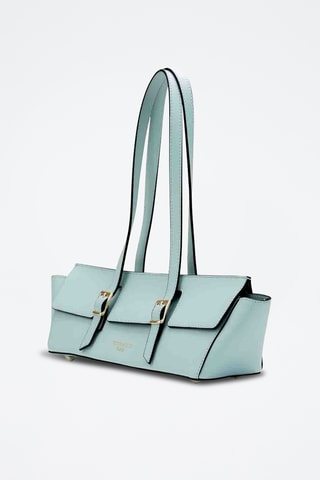 Sac à main en cuir Briana Box - Bleu