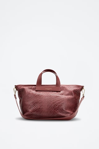Sac bandoulière en cuir Monaco - Bordeaux
