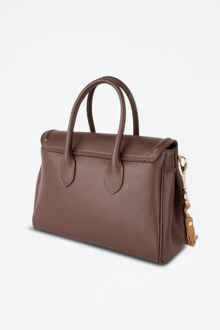 Sac à main en cuir Bagatelle - Marron et doré