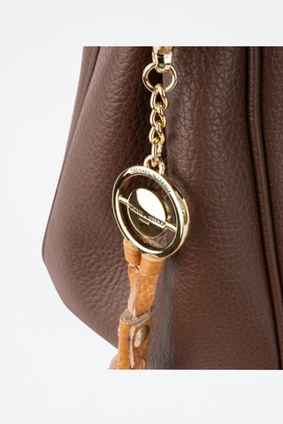 Sac à main en cuir Bagatelle - Marron et doré